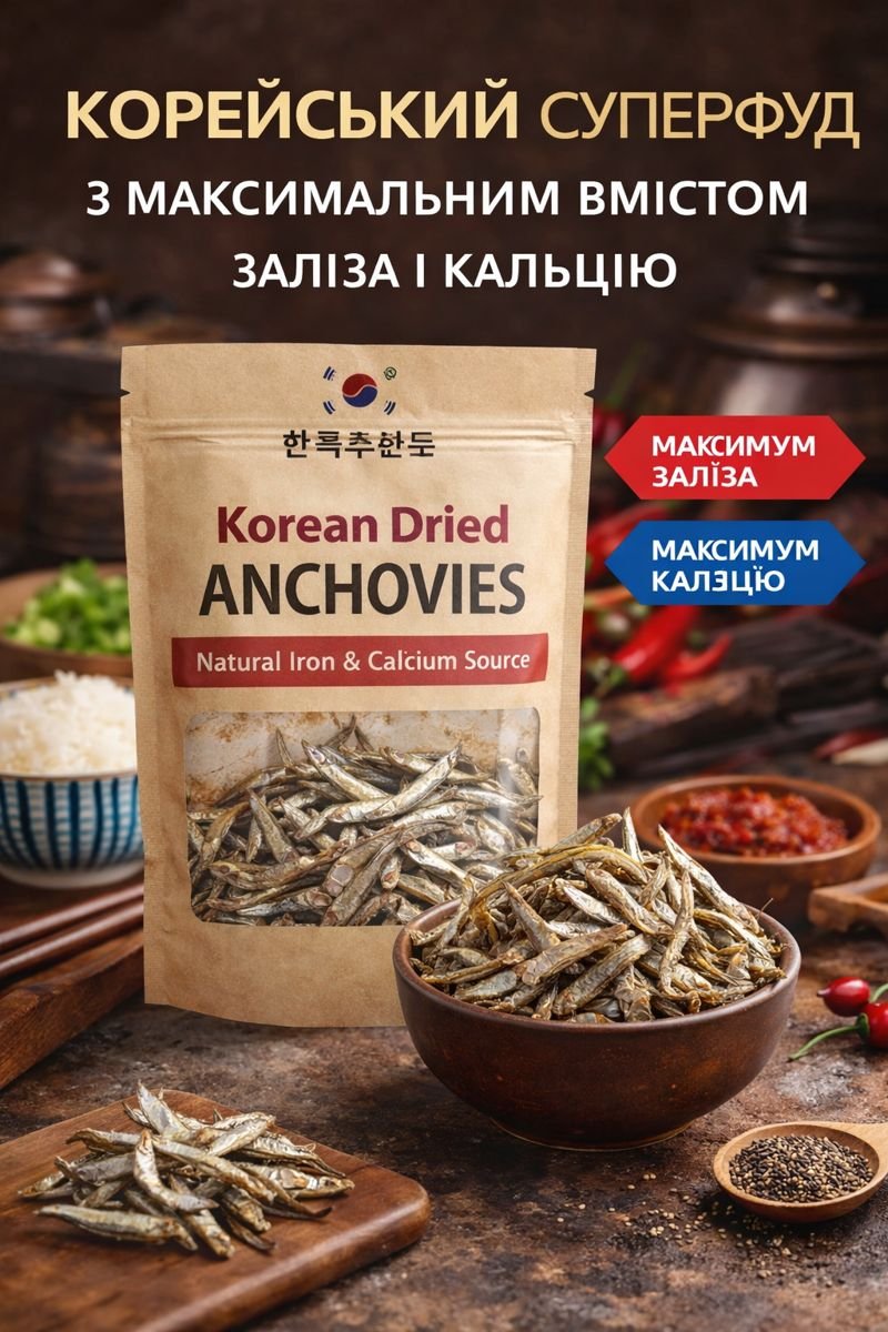 Корейські анчоуси — природний суперфуд