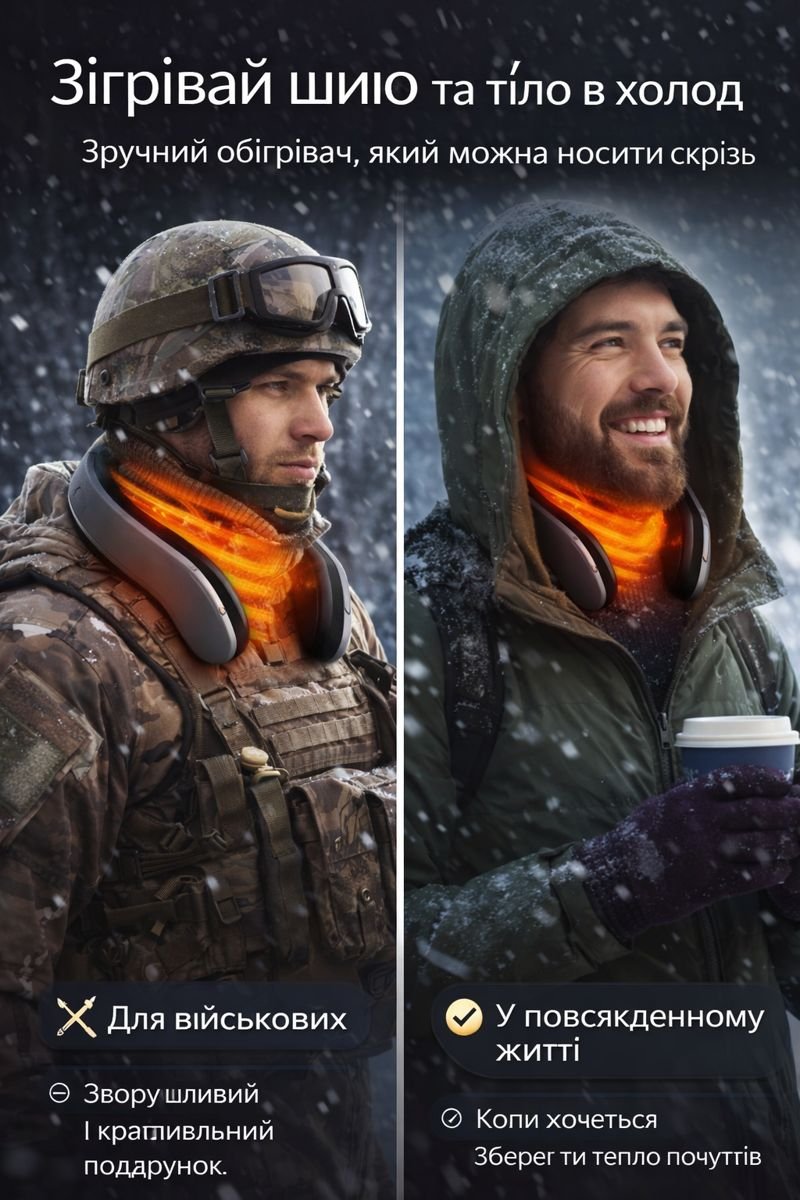 Портативний обігрівач для шиї — тепло завжди з тобою