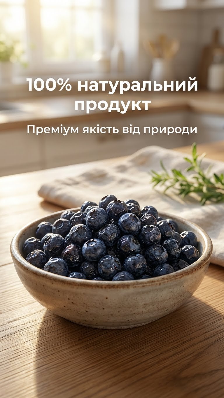 СУШЕНА ЧОРНИЦЯ ПРЕМІУМ - КОНЦЕНТРОВАНА КОРИСТЬ У КОЖНІЙ ЯГОДІ