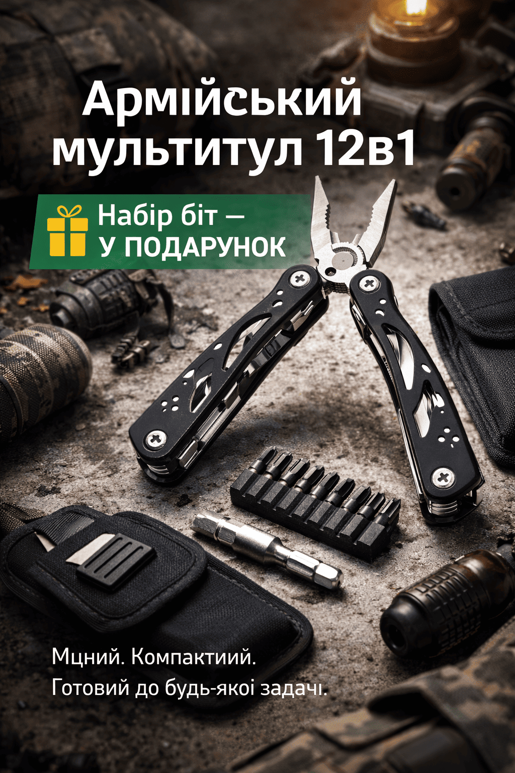 Армійський мультитул 12в1 Tactical Pro