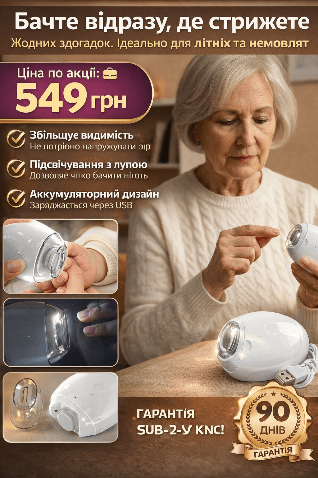 Електричні автоматичні кусачки та тример для нігтів