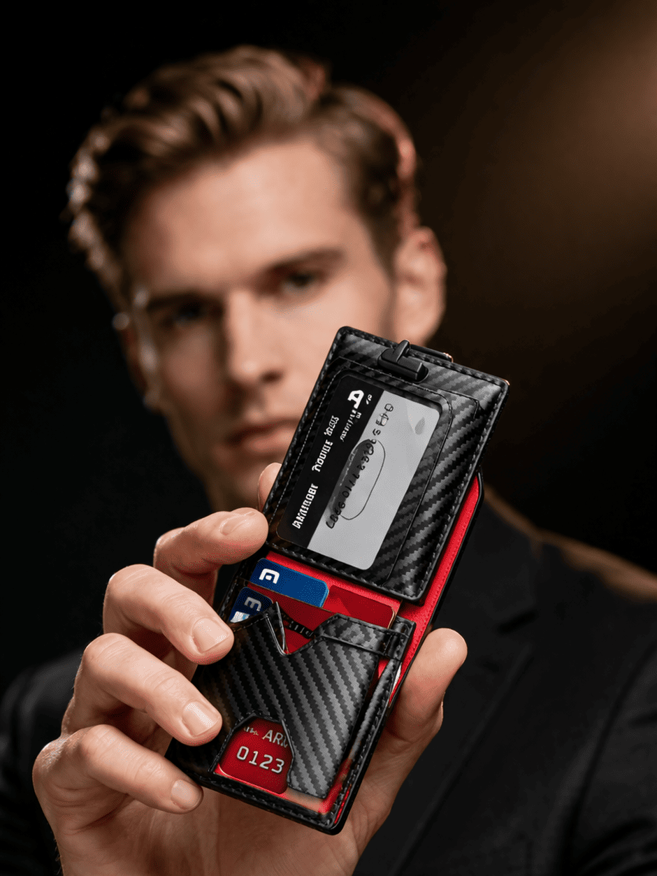 Алюмінієвий гаманець з RFID-блокуванням для чоловіків