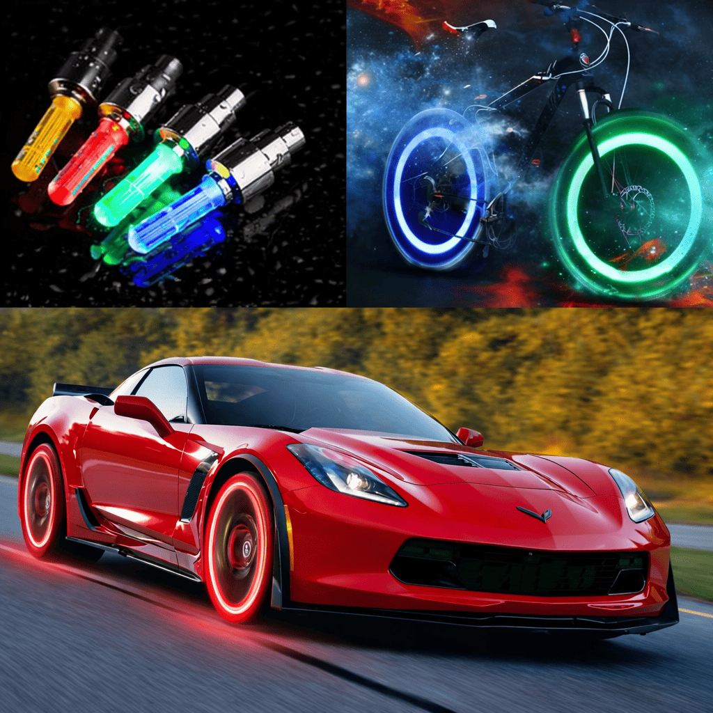 Неонові Ніпелі для авто ( комплект 2шт)